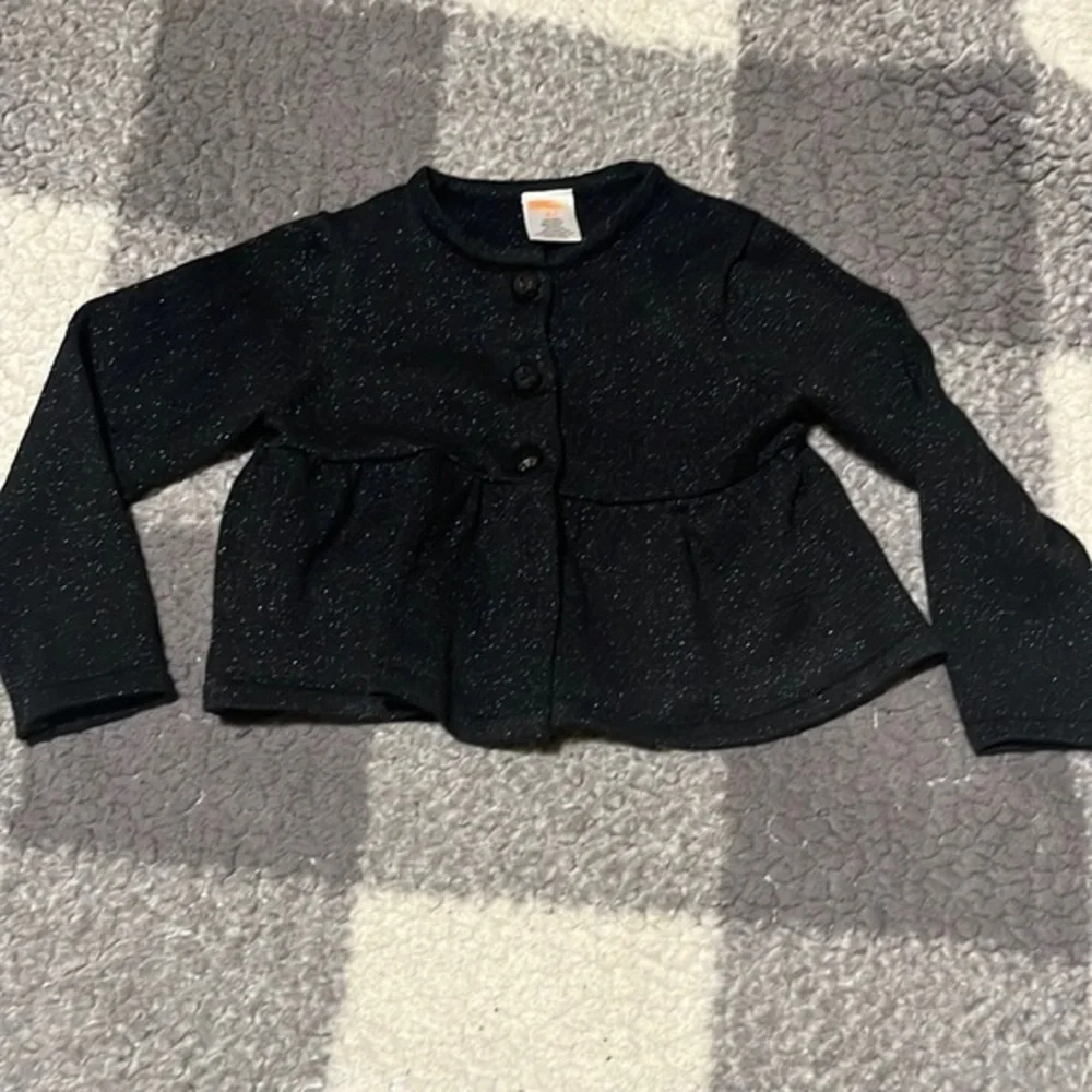 Gymboree Girl’s 2T Black Sparkle Cardigan Sweater